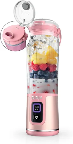 Ninja Blast - Licuadora portátil, inalámbrica, recipiente de 18 onzas, licuadora personal para batidos y licuados, sin BPA, tapa a prueba de fugas y