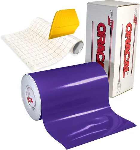 Miniatura 8 de ORACAL 651 Vinilo adhesivo de alto brillo para manualidades, rollo de 15 x 1 pie con rollo de papel de transferencia de 12 x 24 pulgadas y escobilla