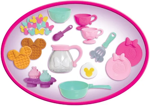 Miniatura 7 de Just Play - Estación de cocina Brunch Cafe de Minnie Mouse de Disney Junior Happy Helpers, juego de cocina para niños, juguetes para niños de 3 años