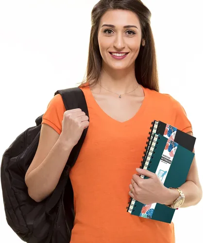 Miniatura 5 de Paquete de 6 cuadernos de tapa dura A5 en espiral, cuadernos con rayas universitarias, diario colorido, agenda a granel, planificador de viajes