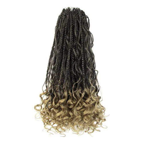Miniatura 33 de Niseyo - Caja diosa con trenzas de pelo a crochet de 8 pulgadas, paquete de 8 unidades, trenzas de caja a crochet cortas, extremos rizados