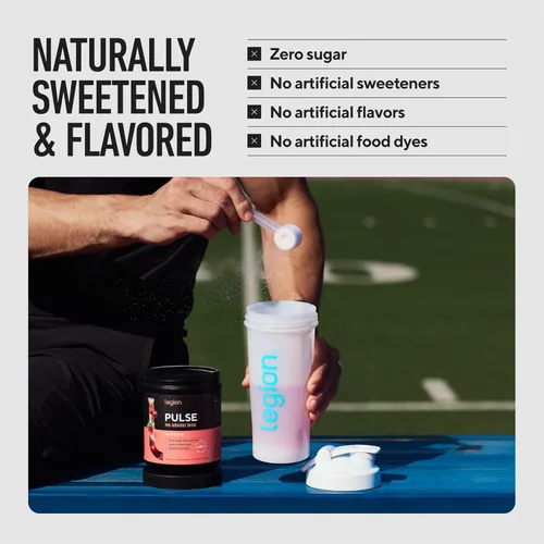 Miniatura 5 de LEGION Pulse Pre Workout - Bebida preentrenamiento de óxido nítrico totalmente natural para aumentar la energía, sin creatina, endulzada