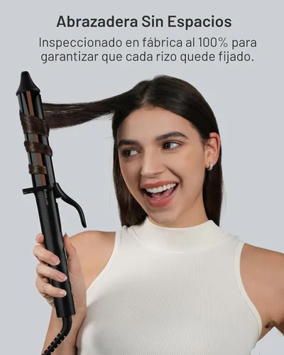Miniatura 5 de ANNLARY Rizador de pelo de cerámica de titanio 1.25 pulgadas, rizador de pelo de cerámica de titanio de 1.25 pulgadas, varita rizadora