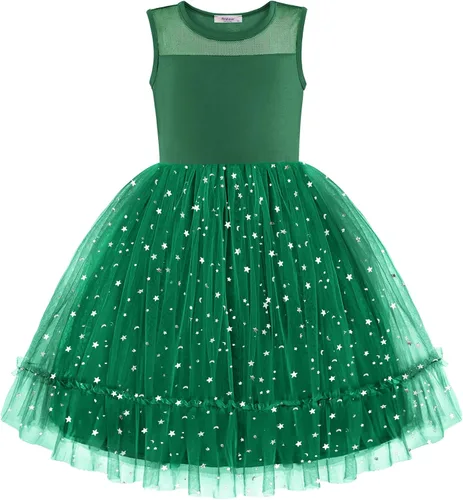 Miniatura 12 de Arshiner Vestido Formal Sin Mangas para Niños Pequeños, Vestido de Tul de Brillo Elegante y Bonito, Vestido de Fiesta, Vacaciones, Vestidos