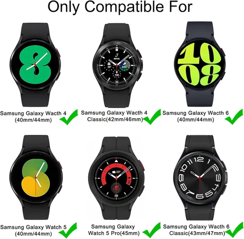 Miniatura 2 de AK Correas compatibles con Samsung Galaxy Watch 7/6/5/4 - 1.575 pulgadas, 1.732 pulgadas, 1.772 pulgadas, correa deportiva de repuesto de silicona