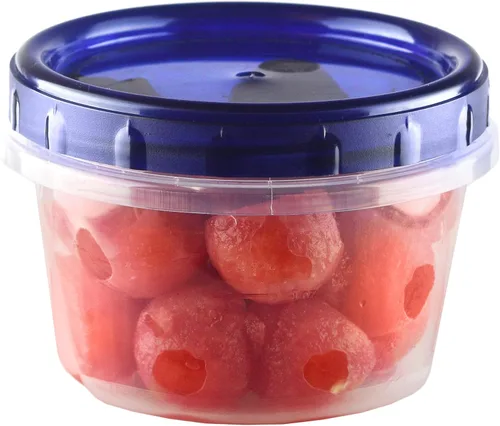 Miniatura 9 de Twist Top Food Deli Contenedores Tapa de rosca y sellado de 16 onzas Contenedor de almacenamiento de plástico reutilizable apilable 12 unidades.