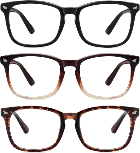 Miniatura 17 de MEETSUN - Gafas de bloqueo de luz azul, antifatiga ocular, para el dolor de cabeza (mejor sueño), lentes de lectura para computadora UV400 Paquete