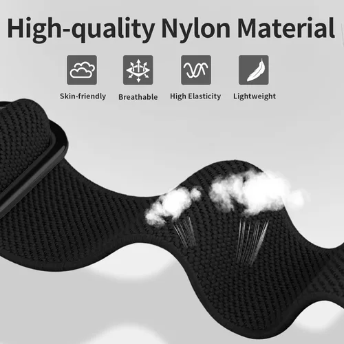 Miniatura 2 de Paquete de 4 correas elásticas de nailon, compatibles con Fitbit Versa 4/Fitbit Versa 3/Fitbit Sense 2/Fitbit Sense, correa ajustable suave