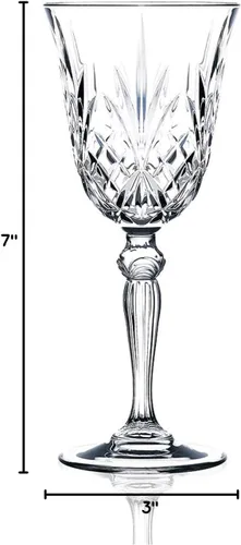 Miniatura 2 de Juego de 6 vasos de cristal para vino con vidrio soplado a mano de primera calidad para vino espumoso, 6 onzas, fabricado en Italia
