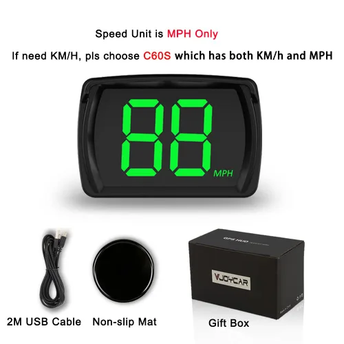Miniatura 5 de VJOYCAR G20 Nuevo Velocímetro GPS para Coche Hud Pantalla Frontal, Medidor Digital Universal de Velocidad MPH Grupo de Instrumentos para Automóviles