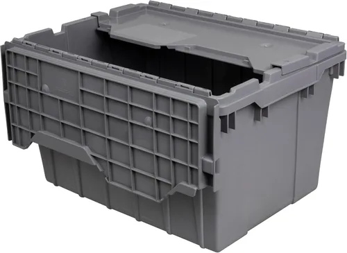 Miniatura 12 de Akro-Mils 39120 Bolsa de almacenamiento industrial de plástico con tapa abisagrada, (21 pulgadas L por 15 pulgadas W por 12 pulgadas H), gris