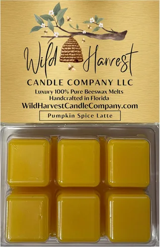 Miniatura 22 de Primera Respiración del Otoño Perfumado, 1 Paquete de Cera de Abejas Pura Derretida para Calentadores, Wild Harvest Candle Company, Tartas Cúbicas