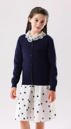 Miniatura 4 de SMILING PINKER cardigan de cuello redondo para niñas