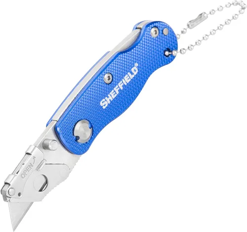 Miniatura 16 de Sheffield 12514 Cuchillo Utilitario Plegable Paquete de 3, Rellenos para Calcetines, Regalos para Hombres, Regalos para Papá, Hojas de Cuchillo