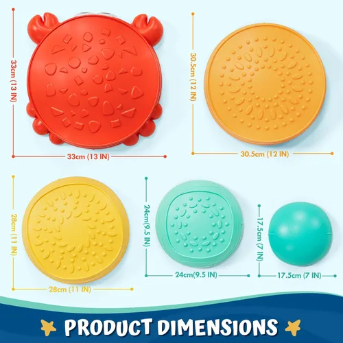 Miniatura 8 de Lehoo Castle Stepping Stones for Kids, Non-Slip Toddler Stepping Stones, Indoor & Outdoor Sensory Toys for Toddlers 1-3, Balance Board Obstacle