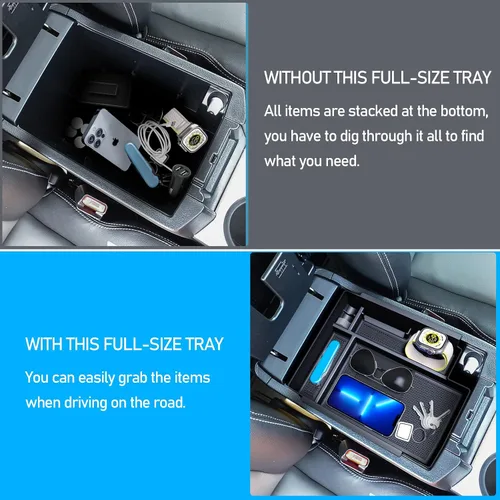 Miniatura 4 de DIAMOOKY Organizador de consola central mejorado para Toyota 4Runner 2024 2023 2022 2021 2020 2019 2018 2017 2016-2010, bandeja de accesorios