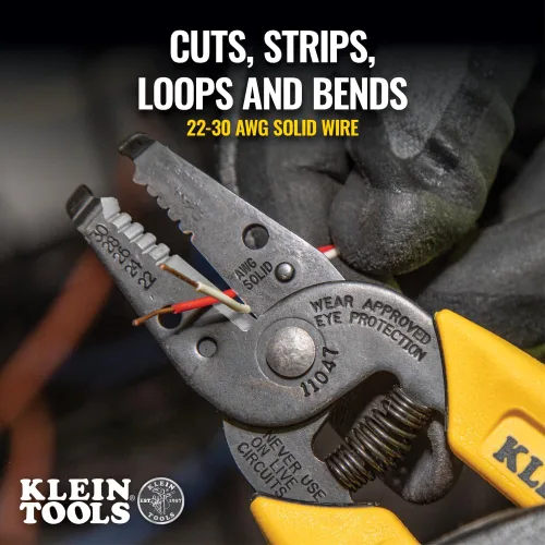 Miniatura 4 de Pelacables/cortador Klein Tools 11045, amarillo 10 – 18 AWG Solid Wire