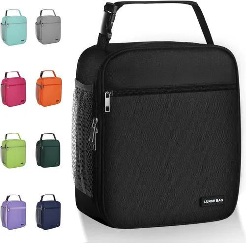 Miniatura 28 de Lovoeo Lonchera Bolsa de almuerzo para hombres mujeres Lonchera aislada Bolsas de almuerzo para Trabajo Picnic Viajes (azul bebé)