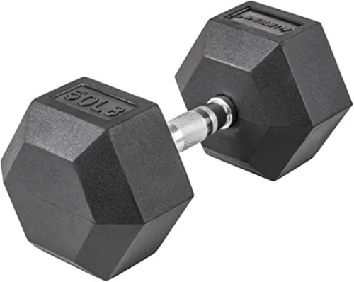 Miniatura 9 de Lifeline Mancuernas hexagonales de fitness, mancuernas hexagonales envueltas en goma, calidad premium, mango moleteado ergonómico, campanas tontas