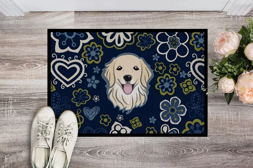 Miniatura 3 de Caroline's Treasures BB5056MAT - Felpudo de 18 x 27 pulgadas, diseño de flores azules, para interiores y exteriores, para entrada, antideslizante