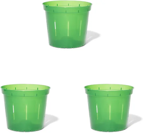 Miniatura 7 de rePotme Macetas de 5 pulgadas, paquete de 6 macetas (zafiro azul) - Maceta transparente ranurada para plantas de interior - Perfecto para orquídeas