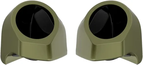 Miniatura 94 de Advanblack Alpine Green Tour Trunk Pack - Paquete de altavoces de 6.5 pulgadas, carcasa de audio trasera, color a juego, paquete de maletero Harley