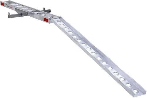 Miniatura 9 de Black Widow Portamotocicleta con enganche y rampa extra larga de 6 pies, aluminio ligero, capacidad de 400 lb. Incluye anti-traqueteo. Compatible