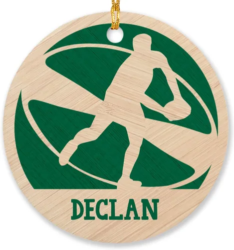 Miniatura 11 de Adorno de Navidad de balón de fútbol, adorno de fútbol personalizado con nombre, adorno de jugador de fútbol personalizado para árbol de Navidad
