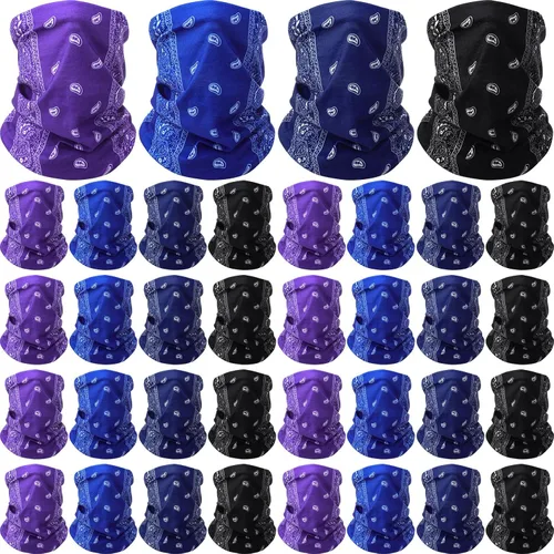 Miniatura 10 de Cozypower 36 bandanas de cachemira sin costuras, polaina para el cuello, pasamontañas para hombres y mujeres, viento UV