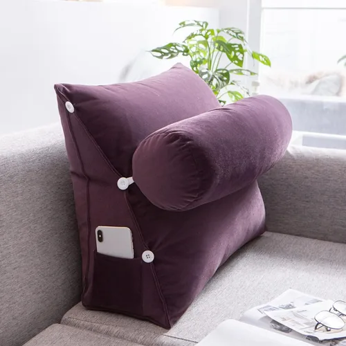 Miniatura 7 de Cojín triangular de cuña, almohada triangular de lectura, almohada de cuña trasera con almohada ajustable para el cuello, cojín de apoyo perfecto
