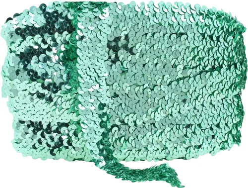 Miniatura 36 de Mandala Crafts Cinta elástica de lentejuelas – 1.5 pulgadas, ribete elástico de lentejuelas amarillas para coser diadema de vestido, 10 yardas