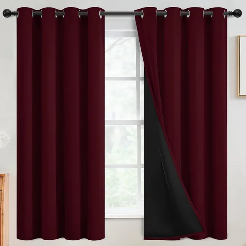 Miniatura 149 de SimpleHome - Cortinas opacas 100% para recámara, cortinas de ventana con ojales beige, con aislamiento térmico, cortinas de oscurecimiento