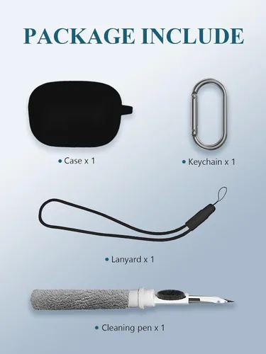 Miniatura 3 de Funda para JBL Endurance Race TWS True Wireless Sports Earbuds, WUNIAK Soft Silicone Protector, portátil, resistente a los arañazos, a los golpes