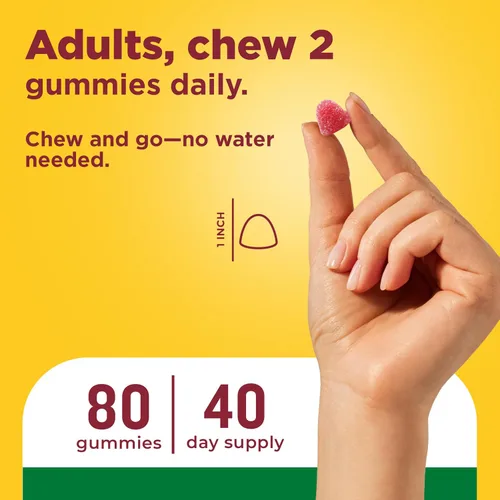 Miniatura 6 de Nature Made Multivitamínico + Omega-3, gomitas multivitamínicas para mujeres y hombres, apoyo nutricional diario, 80 vitaminas y minerales