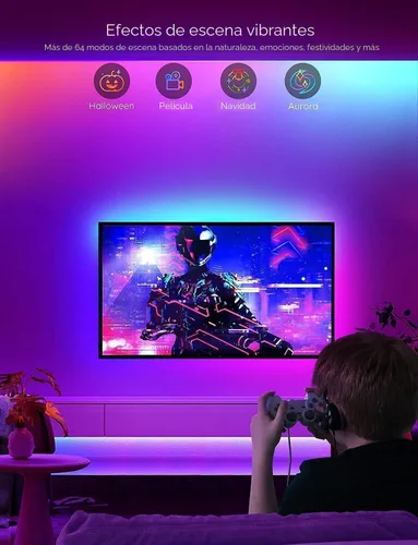 Miniatura 7 de Govee Tira de luces LED RGBIC de 100 pies, luces LED inteligentes que funcionan con Alexa y Google Assistant, luces LED para dormitorio, control