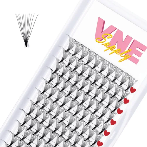 Miniatura 5 de VNE Supply - Extensiones de pestañas de volumen pestañas de volumen ruso extensiones de pestañas postizas premium abanicos de megavolumen