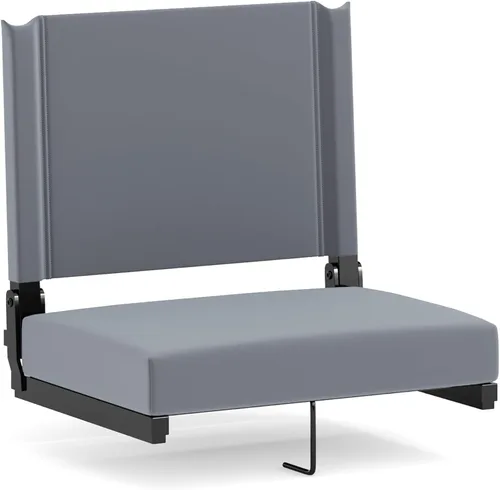 Miniatura 37 de Flash Furniture - asiento cómodo para usar en gradas de Flash - soporta 500 libras Silla de estadio ligera con asa y asiento ultra acolchado