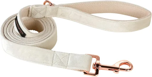 Miniatura 11 de ARING PET Correa para perro, correas de terciopelo para perro, collares a juego, hecha a mano, resistente correa de terciopelo negro para perros