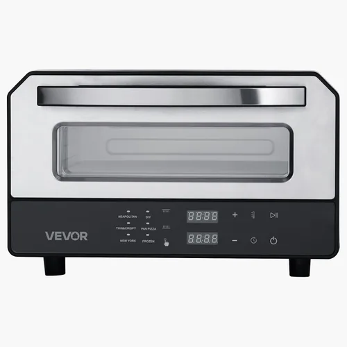 Miniatura 11 de Horno de pizza eléctrico VEVOR, Smart Pizzas Maker interior con 5 ajustes preestablecidos, horno de pizza de encimera de 12 pulgadas con pantalla