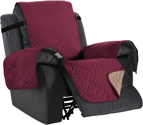 Miniatura 54 de H.VERSAILTEX Funda reversible para silla, protector de muebles antideslizante, resistente al agua, con correas elásticas de 2 pulgadas