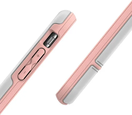 Miniatura 5 de ENCASED Rebel Armor - Funda protectora para iPhone SE (SE2 SE3 / 2020, 2022) Funda protectora de cuerpo completo (blanco/rosa)