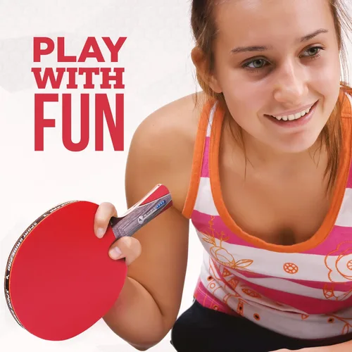 Miniatura 2 de Pala de ping pong con Killer Spin + estuche gratis, raqueta de tenis de mesa profesional para jugadores principiantes y avanzados, mejora tus Rojo