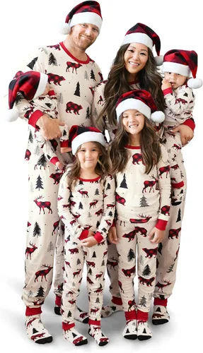 Miniatura 2 de The Children's Place Pijama de Navidad unisex para bebé, algodón