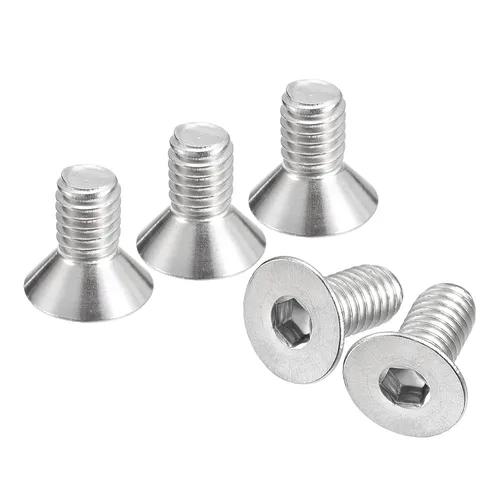 Miniatura 30 de uxcell 5/16-18x1-1/2 Tornillos de cabeza avellanada plana, 5 tornillos de cabeza plana de acero inoxidable 304, rosca completa, pernos avellanados