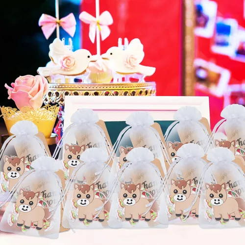 Miniatura 2 de Paquete de 24 llaveros de poni, recuerdo de fiesta para los amantes de los ponis, regalo de regreso de invitados, fiesta temática de animales