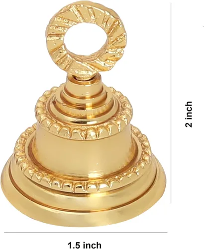Miniatura 4 de Juego de campanas de latón liso de 2 pulgadas, decoración de Navidad, cascabel, cascabel, manualidades, decoración de Navidad, decoración del hogar