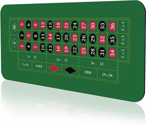 YUZPKRSI Tapete de casino de ruleta de 70 x 35 pulgadas, tapete de póquer enrollable para mesa con bolsa de transporte, diseño de tapete de mesa de