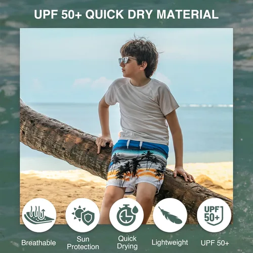Miniatura 64 de Kanu Surf Traje de baño Yolo de secado rápido UPF 50+ para niños