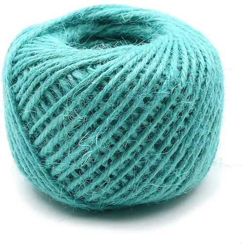 Miniatura 16 de Cuerda de yute verde de 54 yardas/rollo de 0.079 pulgadas, cuerda de cáñamo, cuerda gruesa fuerte, envoltura de cuerda gruesa, boda, manualidades