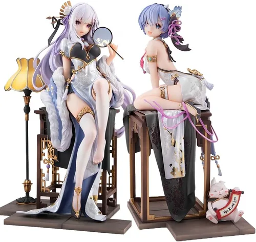 Miniatura 11 de LUNK Figura Emilia Figura de acción de anime Exquisita estatua de PVC, modelo coleccionable de escritorio, adornos de escritorio, regalo